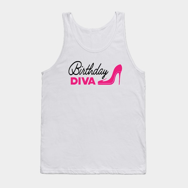 Birthday Diva Tank Top by KC Happy Shop